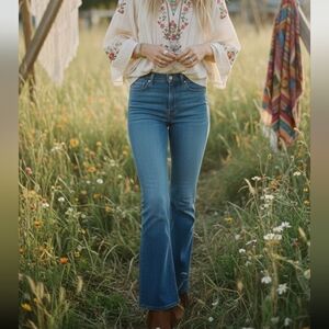 Veronica beard boho high rise flare jeans 28